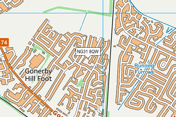 NG31 8QW map - OS VectorMap District (Ordnance Survey)