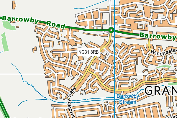 NG31 8RB map - OS VectorMap District (Ordnance Survey)