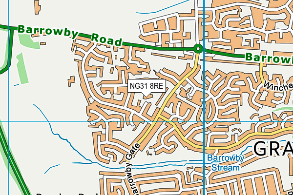 NG31 8RE map - OS VectorMap District (Ordnance Survey)