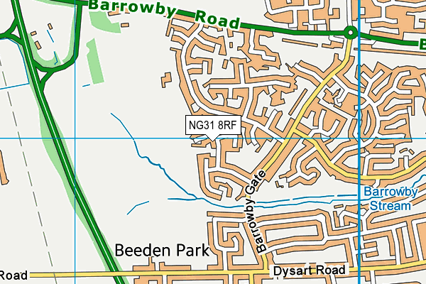 NG31 8RF map - OS VectorMap District (Ordnance Survey)