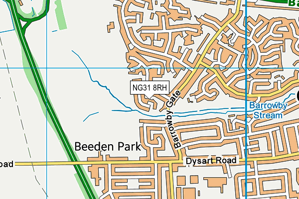 NG31 8RH map - OS VectorMap District (Ordnance Survey)
