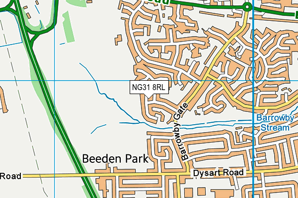 NG31 8RL map - OS VectorMap District (Ordnance Survey)
