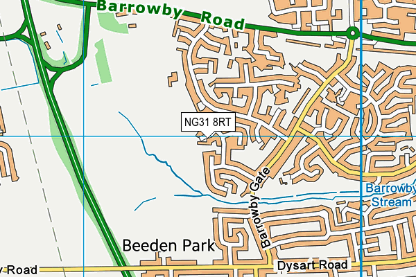 NG31 8RT map - OS VectorMap District (Ordnance Survey)