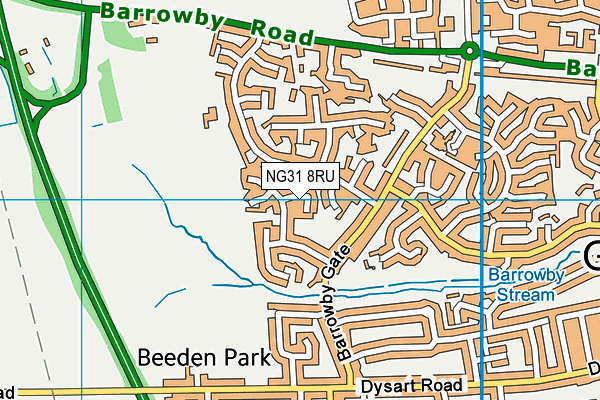 NG31 8RU map - OS VectorMap District (Ordnance Survey)