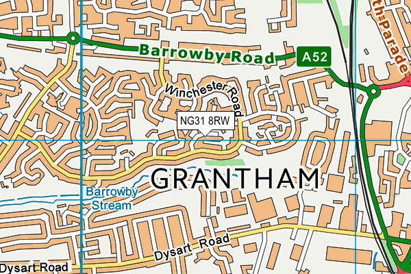 NG31 8RW map - OS VectorMap District (Ordnance Survey)