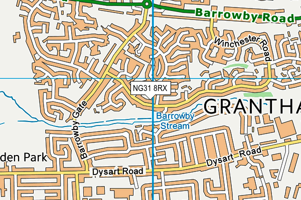 NG31 8RX map - OS VectorMap District (Ordnance Survey)