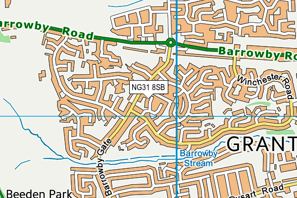 NG31 8SB map - OS VectorMap District (Ordnance Survey)