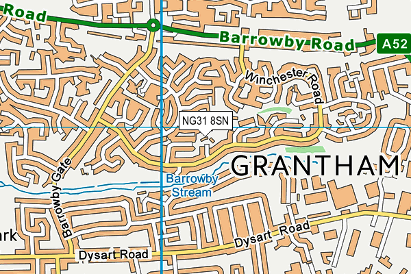 NG31 8SN map - OS VectorMap District (Ordnance Survey)