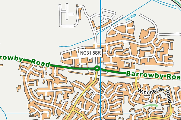 NG31 8SR map - OS VectorMap District (Ordnance Survey)