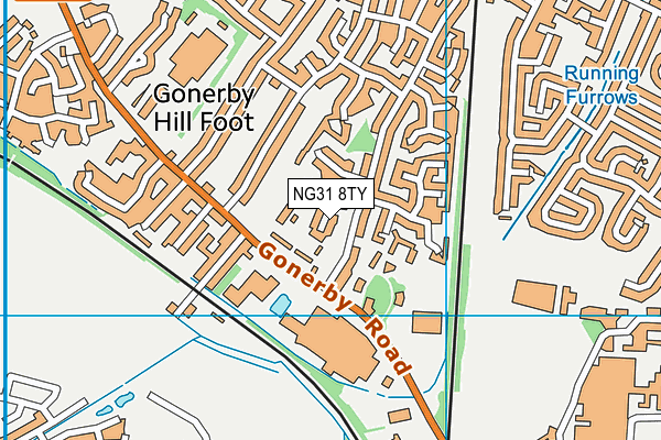 NG31 8TY map - OS VectorMap District (Ordnance Survey)