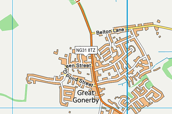 NG31 8TZ map - OS VectorMap District (Ordnance Survey)