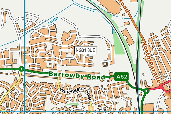 NG31 8UE map - OS VectorMap District (Ordnance Survey)