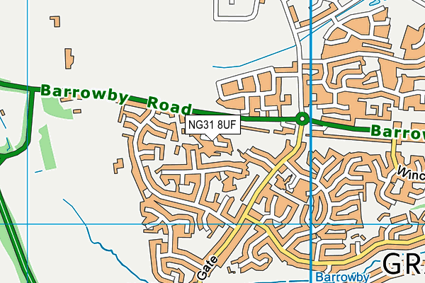 NG31 8UF map - OS VectorMap District (Ordnance Survey)