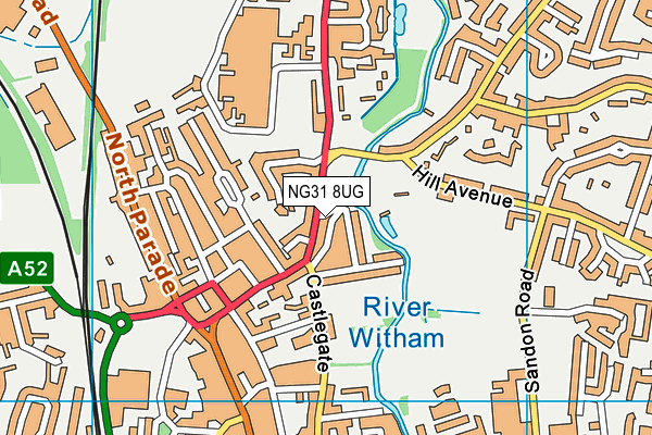 NG31 8UG map - OS VectorMap District (Ordnance Survey)