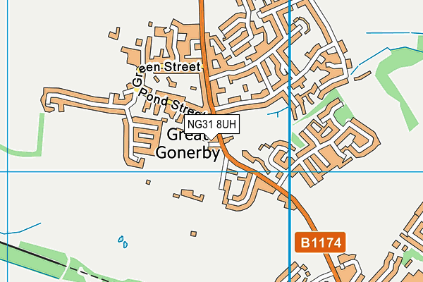 NG31 8UH map - OS VectorMap District (Ordnance Survey)