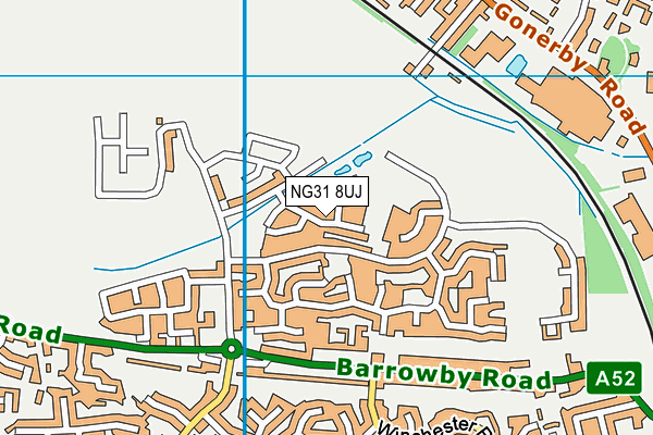 NG31 8UJ map - OS VectorMap District (Ordnance Survey)