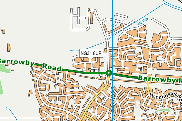 NG31 8UP map - OS VectorMap District (Ordnance Survey)