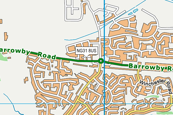 NG31 8US map - OS VectorMap District (Ordnance Survey)