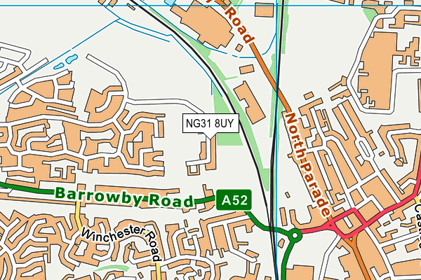 NG31 8UY map - OS VectorMap District (Ordnance Survey)