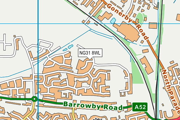 NG31 8WL map - OS VectorMap District (Ordnance Survey)