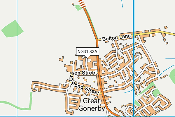 NG31 8XA map - OS VectorMap District (Ordnance Survey)