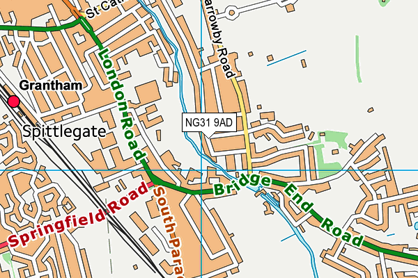 NG31 9AD map - OS VectorMap District (Ordnance Survey)