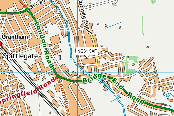 NG31 9AF map - OS VectorMap District (Ordnance Survey)