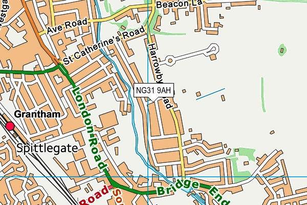 NG31 9AH map - OS VectorMap District (Ordnance Survey)