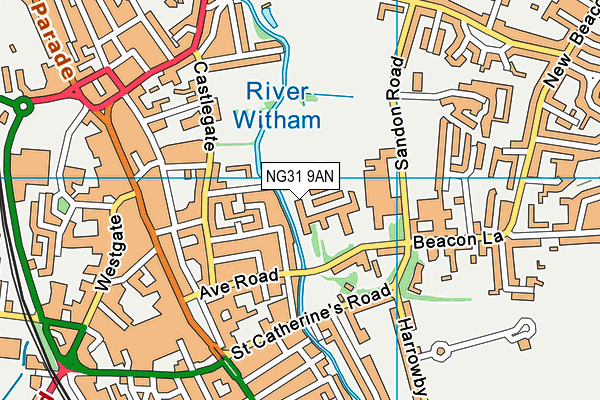 NG31 9AN map - OS VectorMap District (Ordnance Survey)