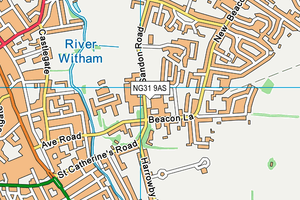 NG31 9AS map - OS VectorMap District (Ordnance Survey)