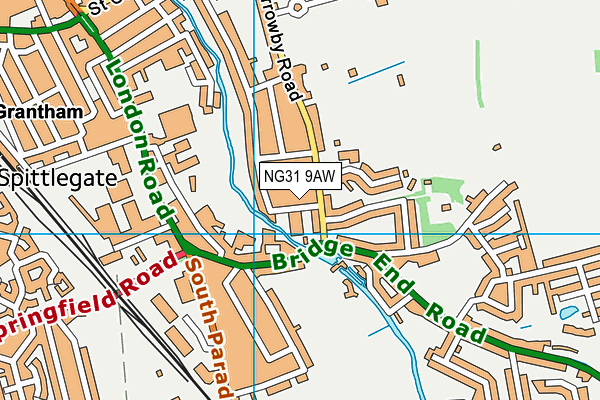 NG31 9AW map - OS VectorMap District (Ordnance Survey)