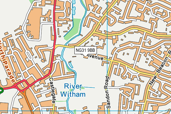 Wyndham Park Nursery School map (NG31 9BB) - OS VectorMap District (Ordnance Survey)