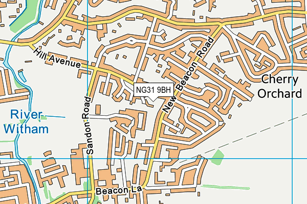 NG31 9BH map - OS VectorMap District (Ordnance Survey)