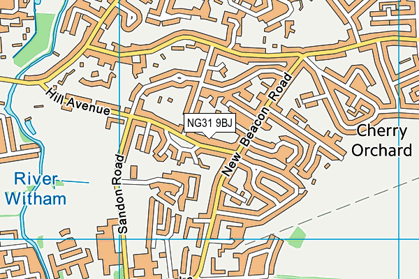 NG31 9BJ map - OS VectorMap District (Ordnance Survey)