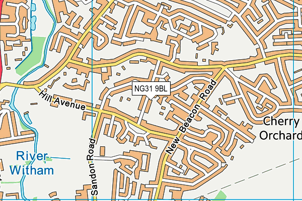 NG31 9BL map - OS VectorMap District (Ordnance Survey)