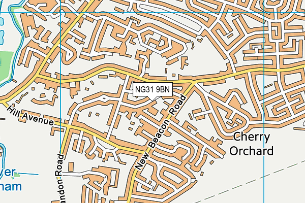 NG31 9BN map - OS VectorMap District (Ordnance Survey)