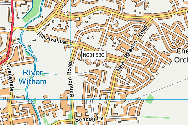 NG31 9BQ map - OS VectorMap District (Ordnance Survey)