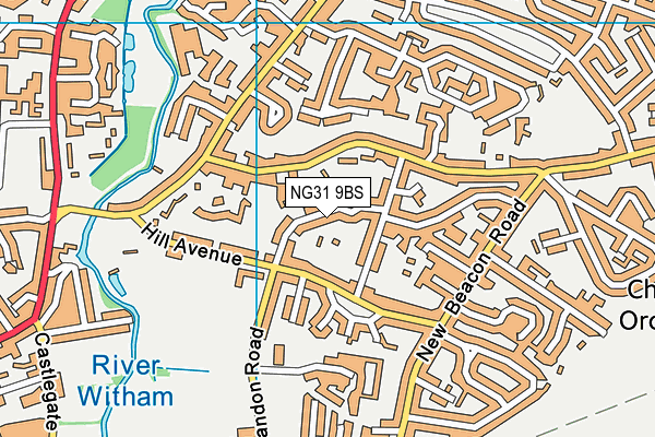 NG31 9BS map - OS VectorMap District (Ordnance Survey)