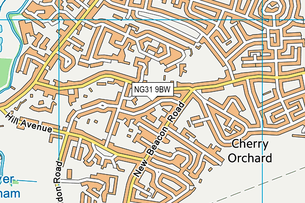 NG31 9BW map - OS VectorMap District (Ordnance Survey)