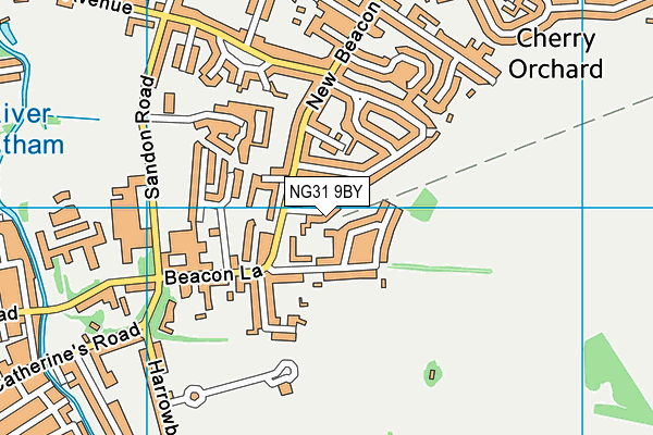 NG31 9BY map - OS VectorMap District (Ordnance Survey)