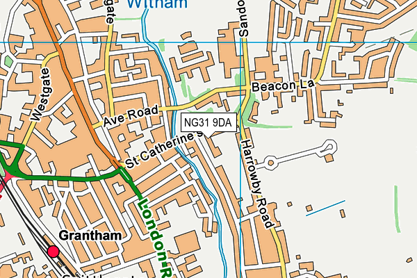 NG31 9DA map - OS VectorMap District (Ordnance Survey)