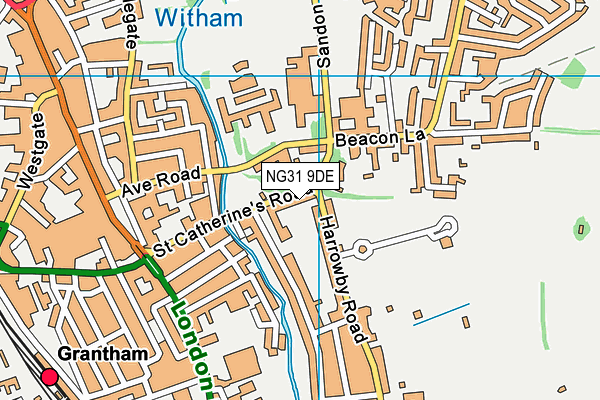 NG31 9DE map - OS VectorMap District (Ordnance Survey)