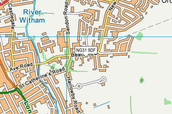 NG31 9DF map - OS VectorMap District (Ordnance Survey)