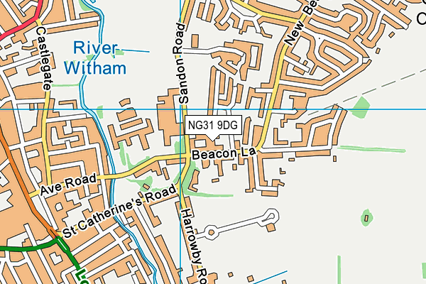 NG31 9DG map - OS VectorMap District (Ordnance Survey)