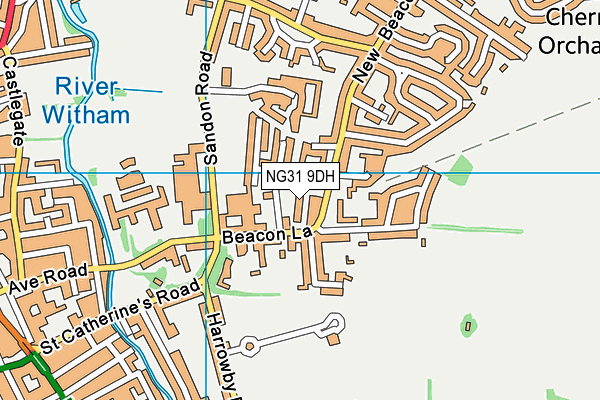 NG31 9DH map - OS VectorMap District (Ordnance Survey)