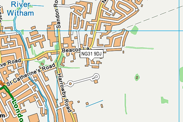 NG31 9DJ map - OS VectorMap District (Ordnance Survey)