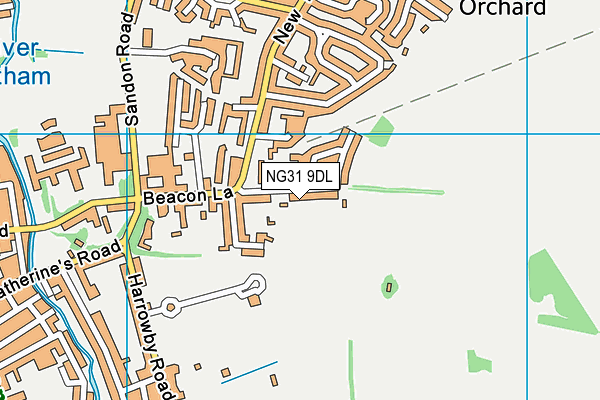 NG31 9DL map - OS VectorMap District (Ordnance Survey)