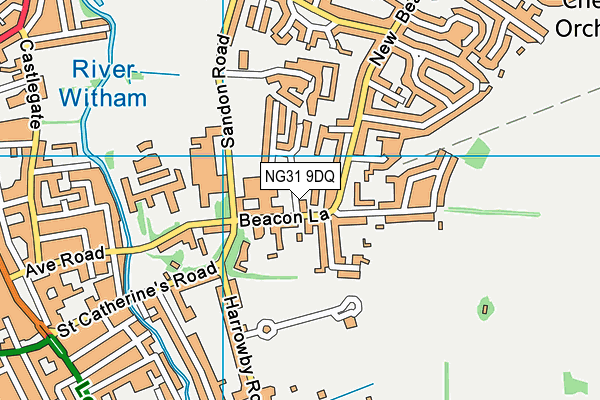 NG31 9DQ map - OS VectorMap District (Ordnance Survey)