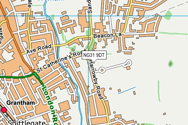 NG31 9DT map - OS VectorMap District (Ordnance Survey)