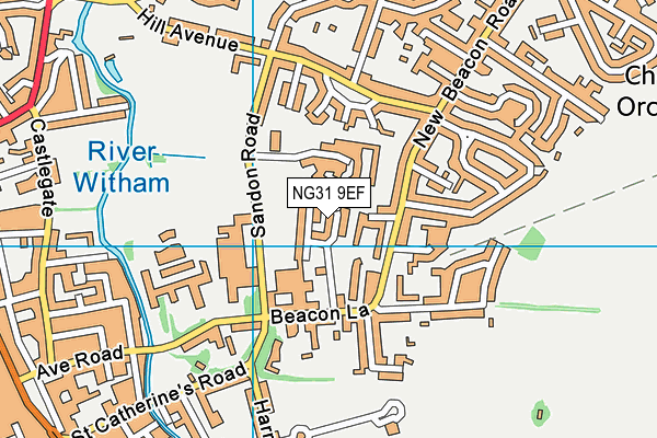 NG31 9EF map - OS VectorMap District (Ordnance Survey)